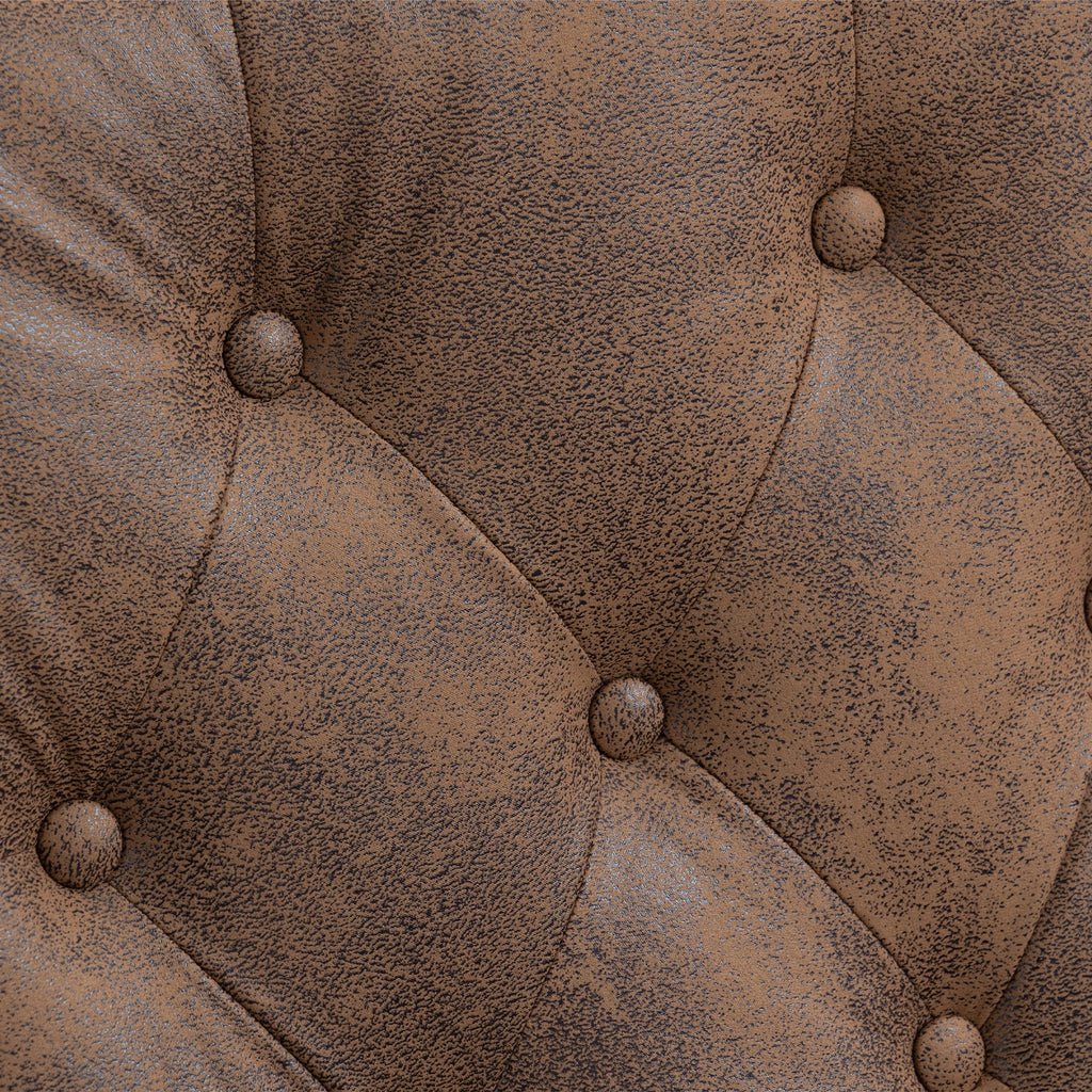 Modern Coffee Wood Frame Armchair with Sturdy Wood Legs and Microsuede Upholstery for Living Room - Grand Goldman Shop