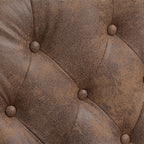 Modern Coffee Wood Frame Armchair with Sturdy Wood Legs and Microsuede Upholstery for Living Room - Grand Goldman Shop