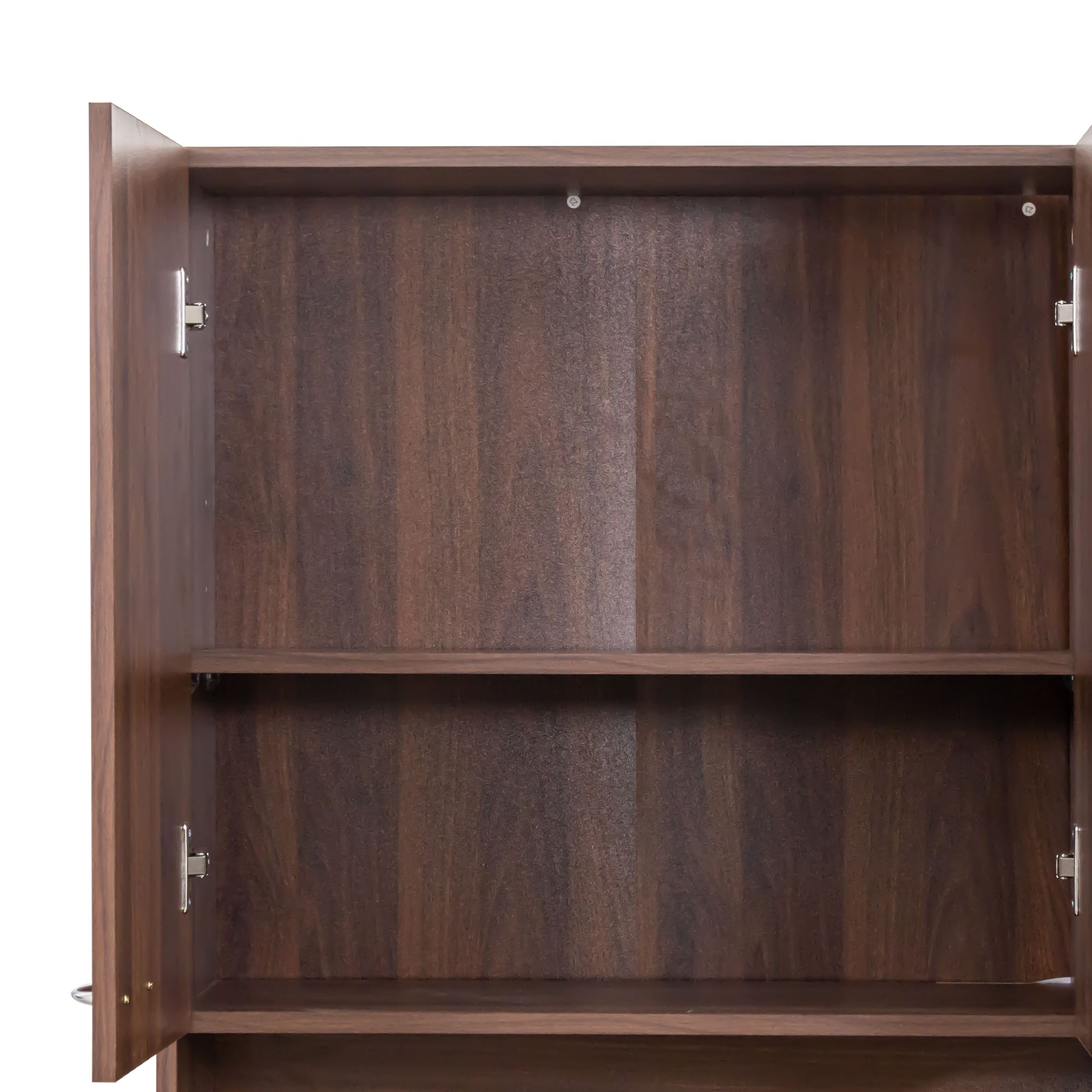 70.87' Tall Wardrobe& Kitchen Cabinet, with 6-Doors, 1-Open Shelves and 1-Drawer for bedroom,Walnut - Grand Goldman Shop