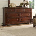 Baltimore Queen 4 Piece Bedroom Set Made With Wood in Dark Walnut - Grand Goldman Shop