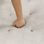 Convertible L-shaped Beige Sofa Couch with Storage, Cup Holders, USB Ports, Chenille Fabric - Grand Goldman Shop