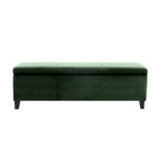 Indoor Forest Green Storage Ottoman Bench - 51.25''L Upholstered Entryway Bench with Hidden Storage, 300lbs Weight Capacity for Living Room, Bedroom & Hallway - Grand Goldman Shop