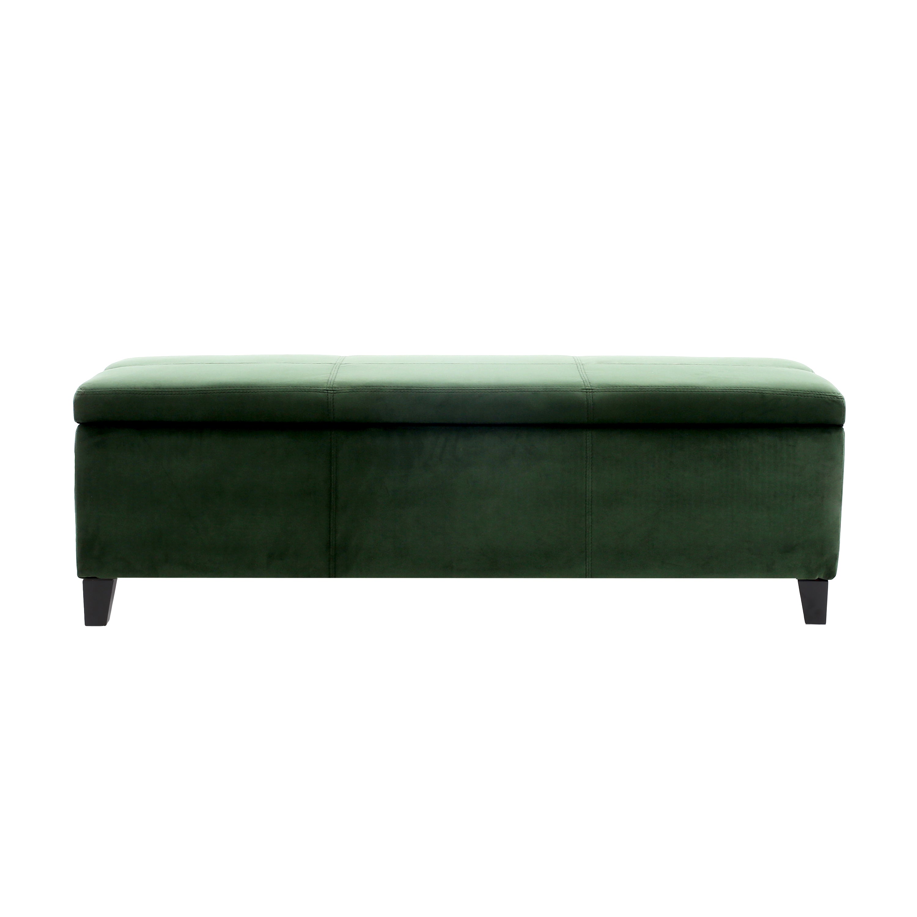 Indoor Forest Green Storage Ottoman Bench - 51.25''L Upholstered Entryway Bench with Hidden Storage, 300lbs Weight Capacity for Living Room, Bedroom & Hallway - Grand Goldman Shop
