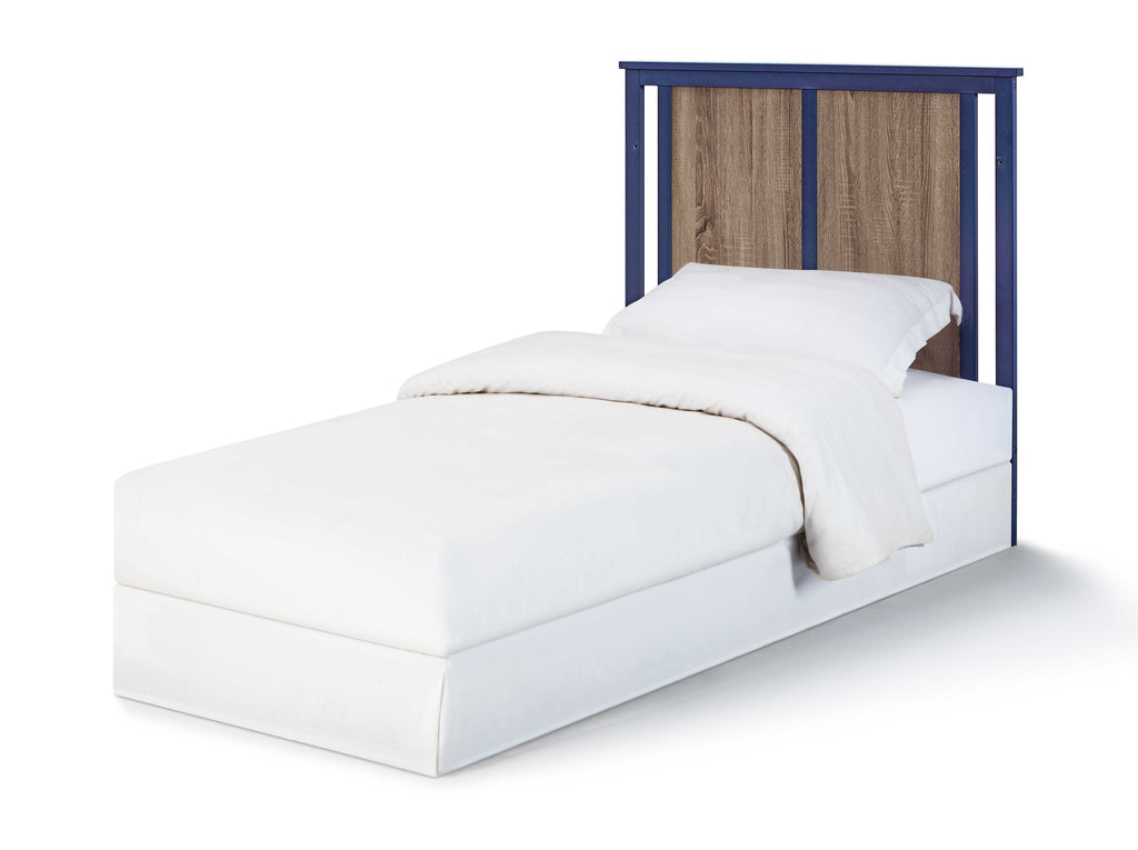 Connelly Mini Crib With Mattress Pad Midnight Blue/Vintage Walnut - Grand Goldman