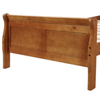 Minimalist Wood Platform Twin Bed Frame with Sleigh Headboard/Footboard and Wood Slat Support - Grand Goldman Shop