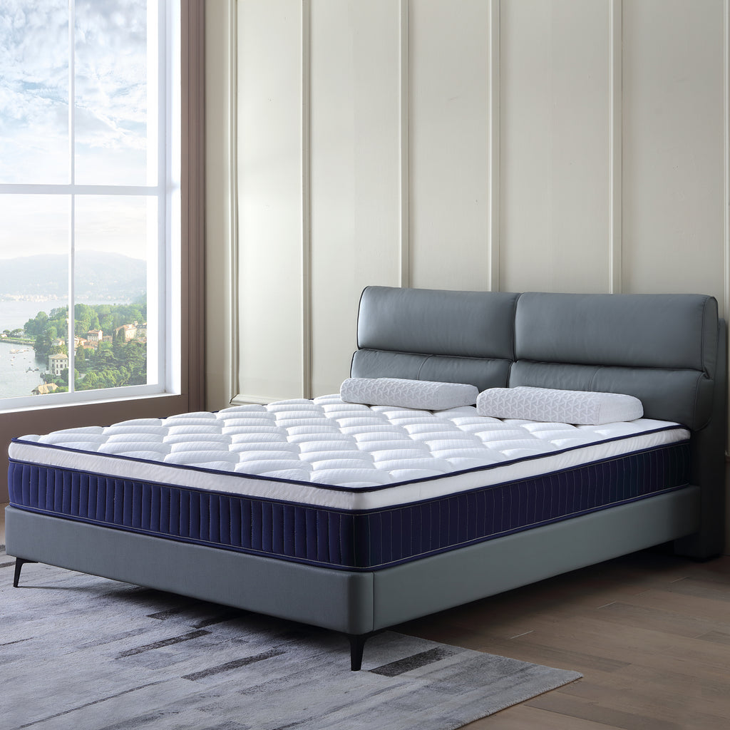 Alwyn Home Innerspring Mattress Medium Hybrid Mattress in a box With Certipur-US Certified Pocket Spring, Pressure Relief, and Motion Isolation - Grand Goldman Shop