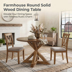 Windvale Cross-Buck Base Dining Table - Grand Goldman Shop