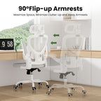 Ergonomic Office Chair, Home Office Desk Chair with Headrest, High Back Computer Chair with Armrests and Adjustable Lumbar Su