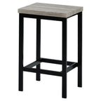 TOPMAX Counter Height Extra Long Dining Table Set with 3 Stools Pub Kitchen Set Side Table with Footrest, Gray - Grand Goldman Shop