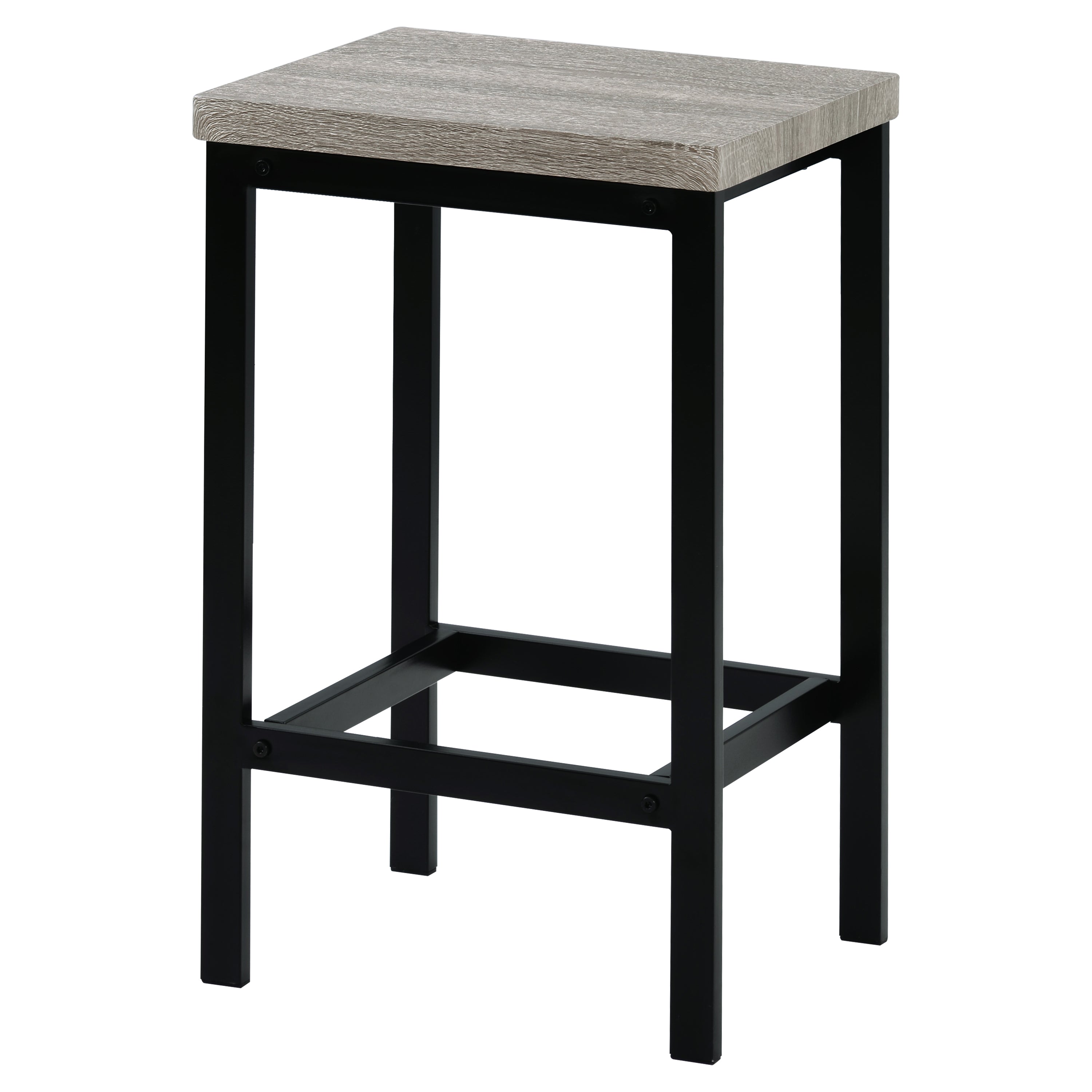TOPMAX Counter Height Extra Long Dining Table Set with 3 Stools Pub Kitchen Set Side Table with Footrest, Gray - Grand Goldman Shop