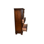 Baltimore Queen 5 Pc Storage Bedroom Set made with Wood in Dark Walnut - Grand Goldman Shop