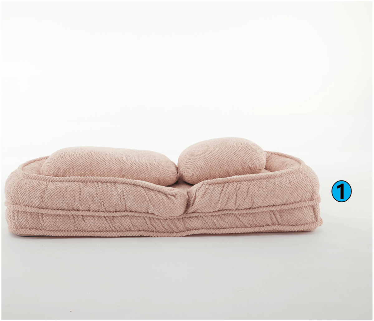 [VIDEO provided] Human Dog Bed ,Lazy Sofa Couch ,5 Adjustable Position,sit,sleep,fold,suit to put in bedroom, living room ,Space Saving Design,Pink - Grand Goldman Shop