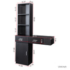 Black modern simple hair desk, multi-layer storage, large storage space - Grand Goldman Shop