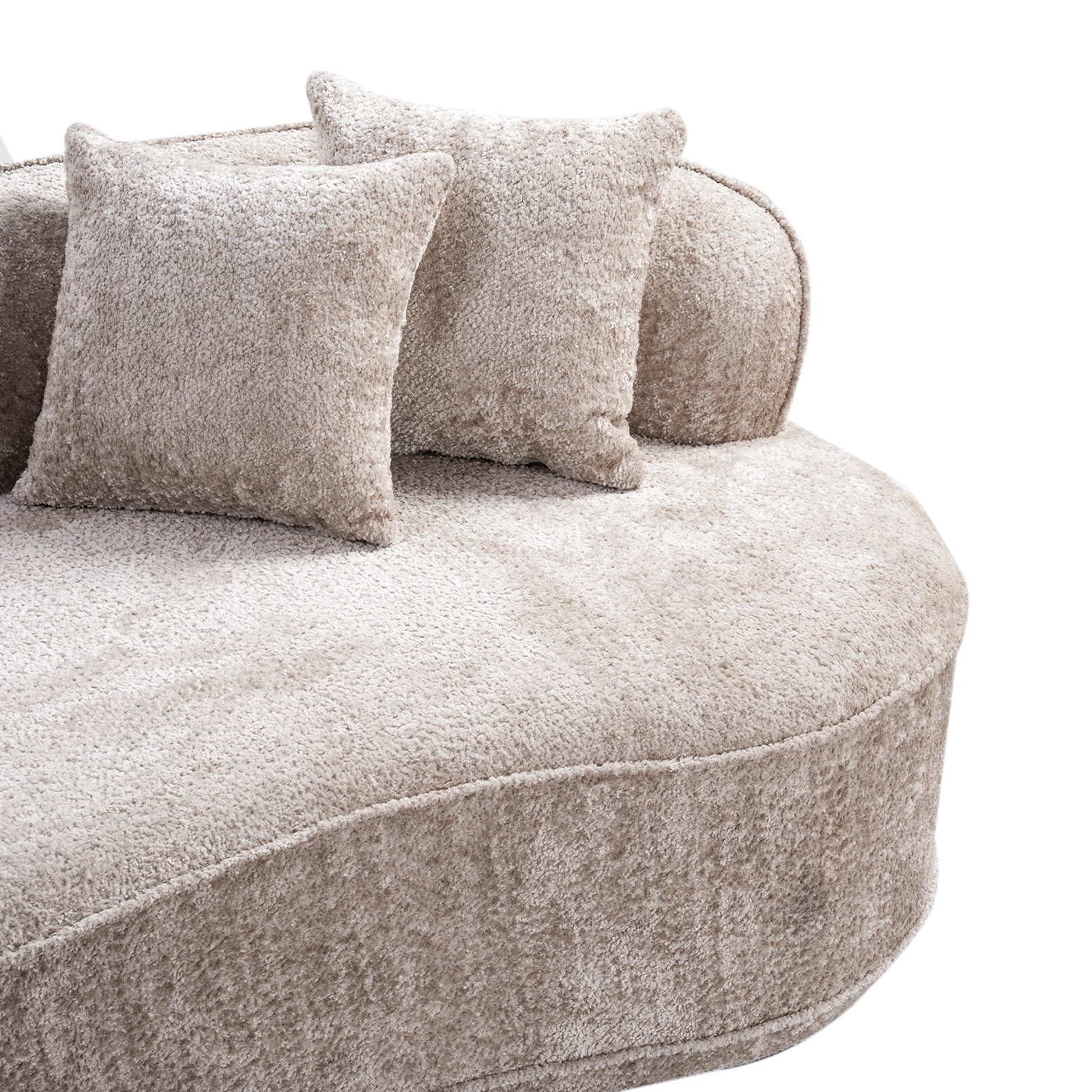 Modern Curved L-Shape Luxury Sectional Oversized Sofa: Minimalist Design, Comfy Sleeper Couch for Living Room, Apartment & Reception Spaces,No Assembly Required - Grand Goldman Shop
