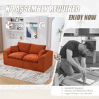 UNITED WE WIN Modular Sectional Sofa Cloud Couch,Comfy Cloud Modern Sofa,2 Seater with Cushion Covers Removable Furniture for Living Room Bedroom Apartments Dorms,No Assembly Required - Grand Goldman Shop