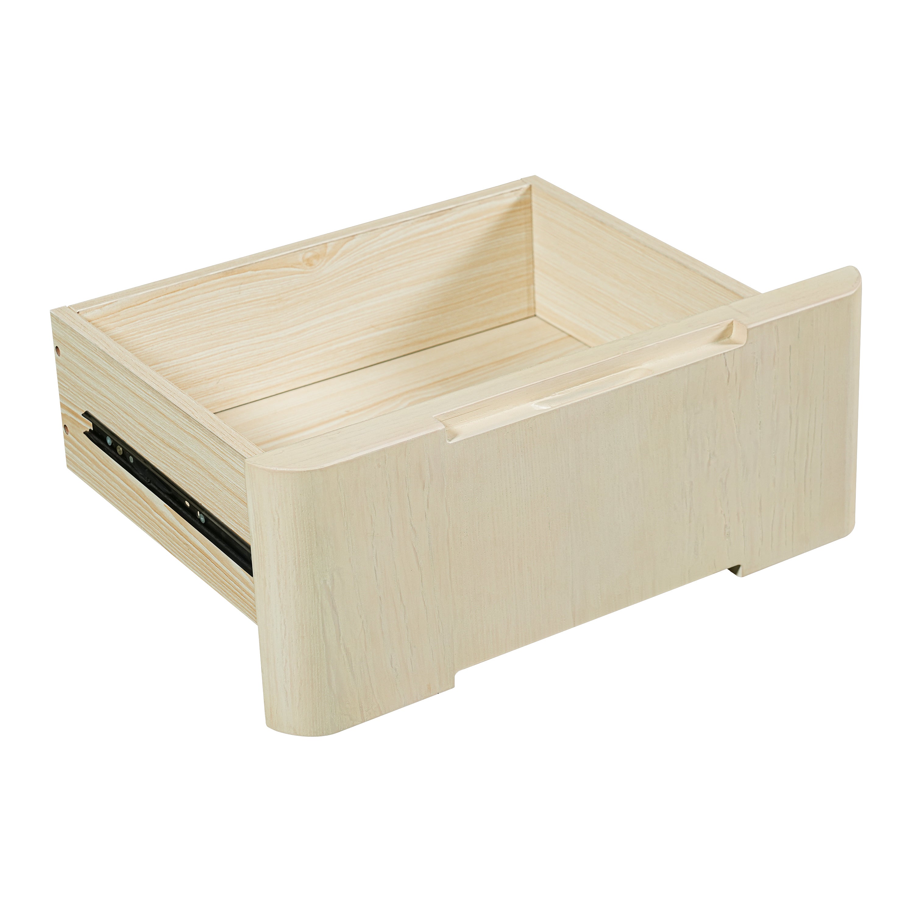 90' Modern L Shaped Desk in Natural Wood with 3 Drawers,360° Wood Rotating Desk,Executive Office Desk,Corner Desk,Office Stud