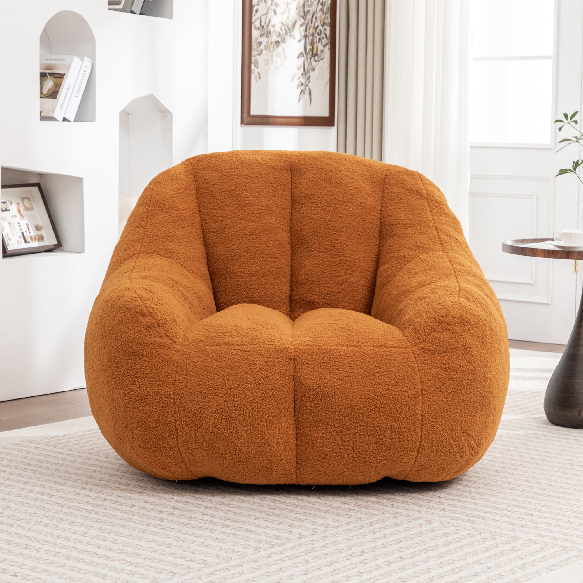 Comfy Bean Bag Chair with Memory Foam Filler – Tufted Soft Stuffed Bean Bag Sofa for Dorm, Apartment, or Living Room – Yellow - Grand Goldman Shop