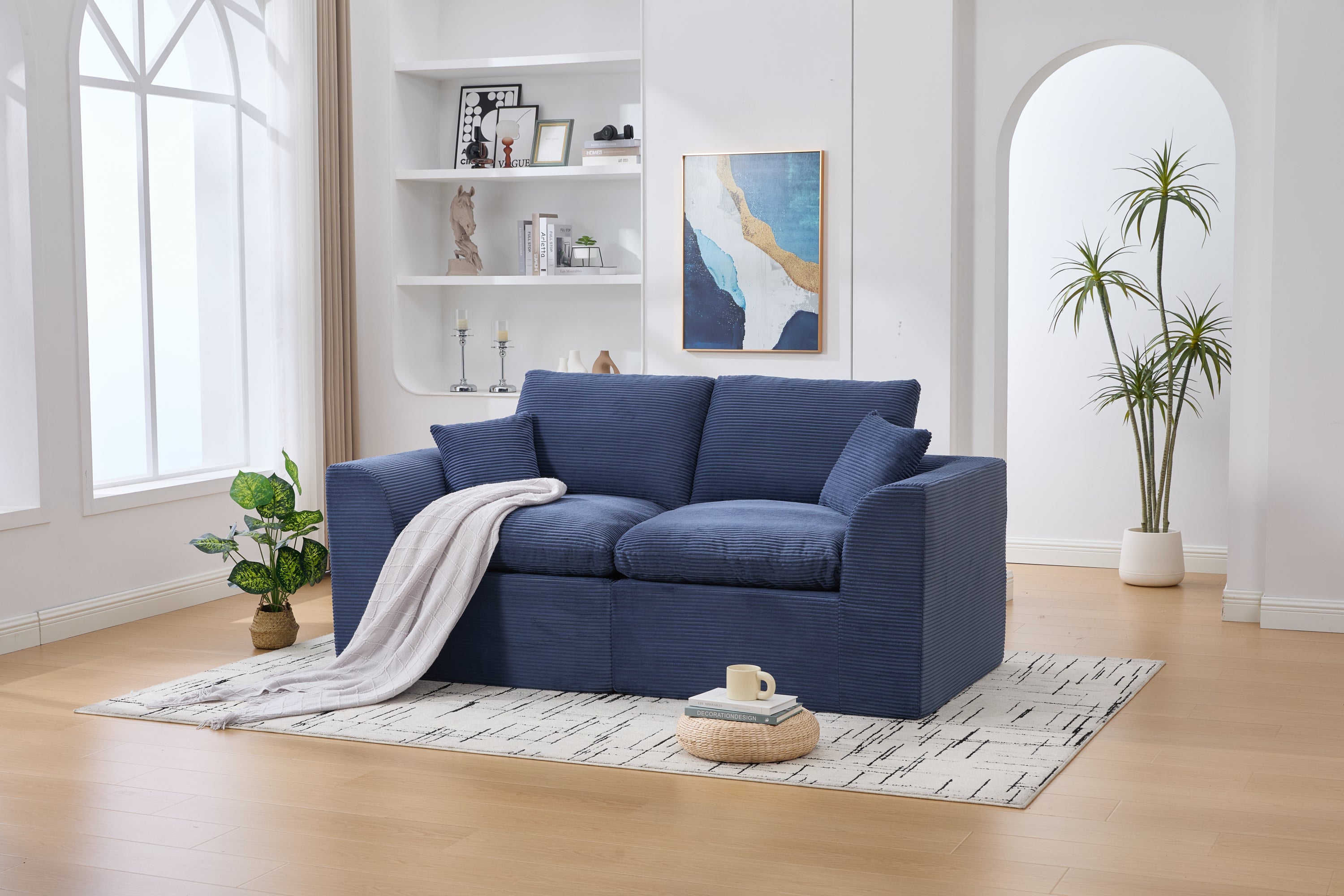 UNITED WE WIN Modular Sectional Sofa Cloud Couch,Comfy Cloud Modern Sofa,2 Seater with Cushion Covers Removable Furniture for Living Room Bedroom Apartments Dorms,No Assembly Required - Grand Goldman Shop