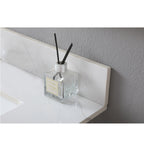 Montary 31inch bathroom vanity top stone carrara gold  new style tops with rectangle undermount ceramic sink  and back splash with 3 faucet hole  for bathrom cabinet - Grand Goldman Shop