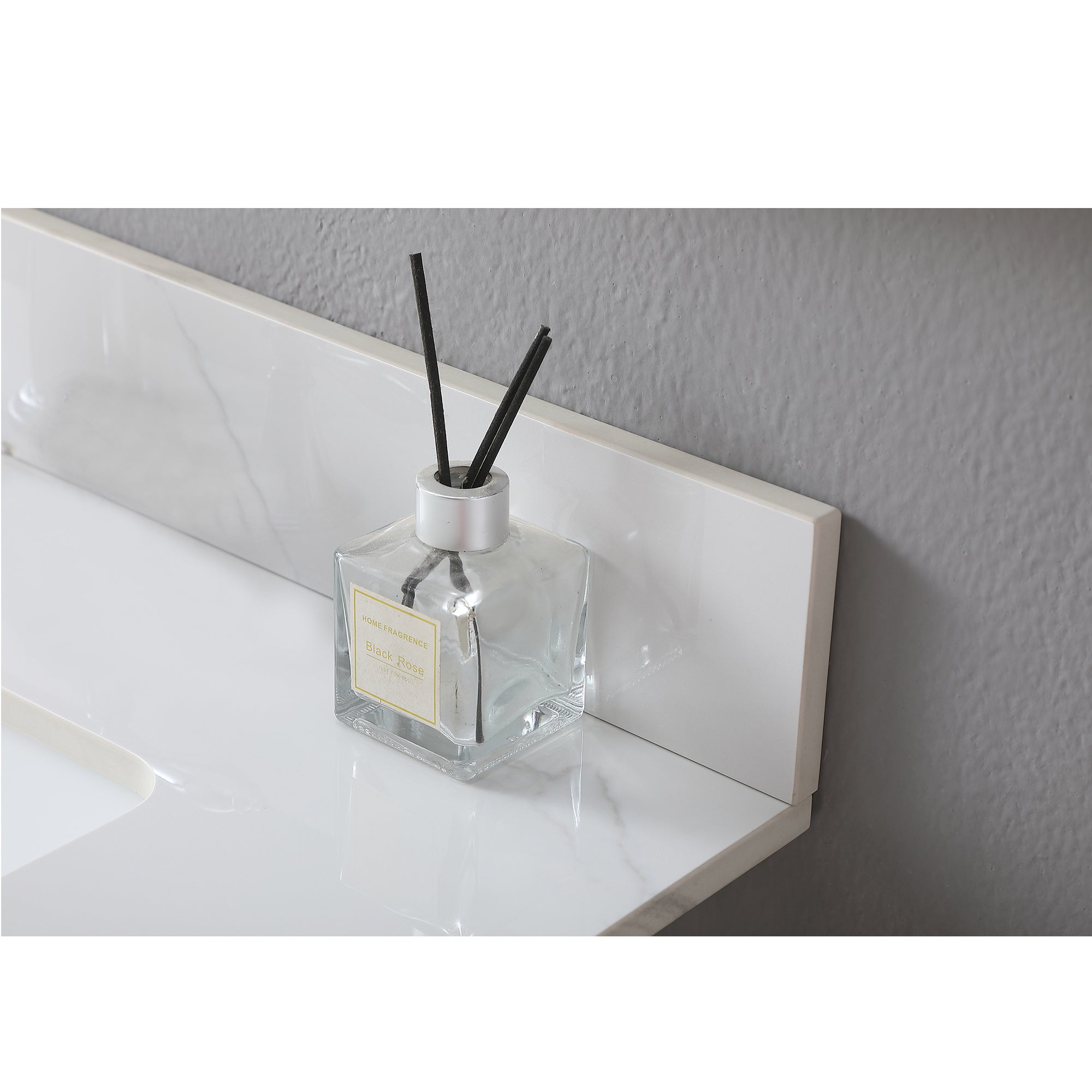 Montary 31inch bathroom vanity top stone carrara gold  new style tops with rectangle undermount ceramic sink  and back splash with 3 faucet hole  for bathrom cabinet - Grand Goldman Shop