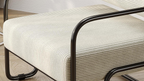 Living room iron sofa chair, lazy individual chair, balcony leisure chair (Color: Beige) - Grand Goldman Shop