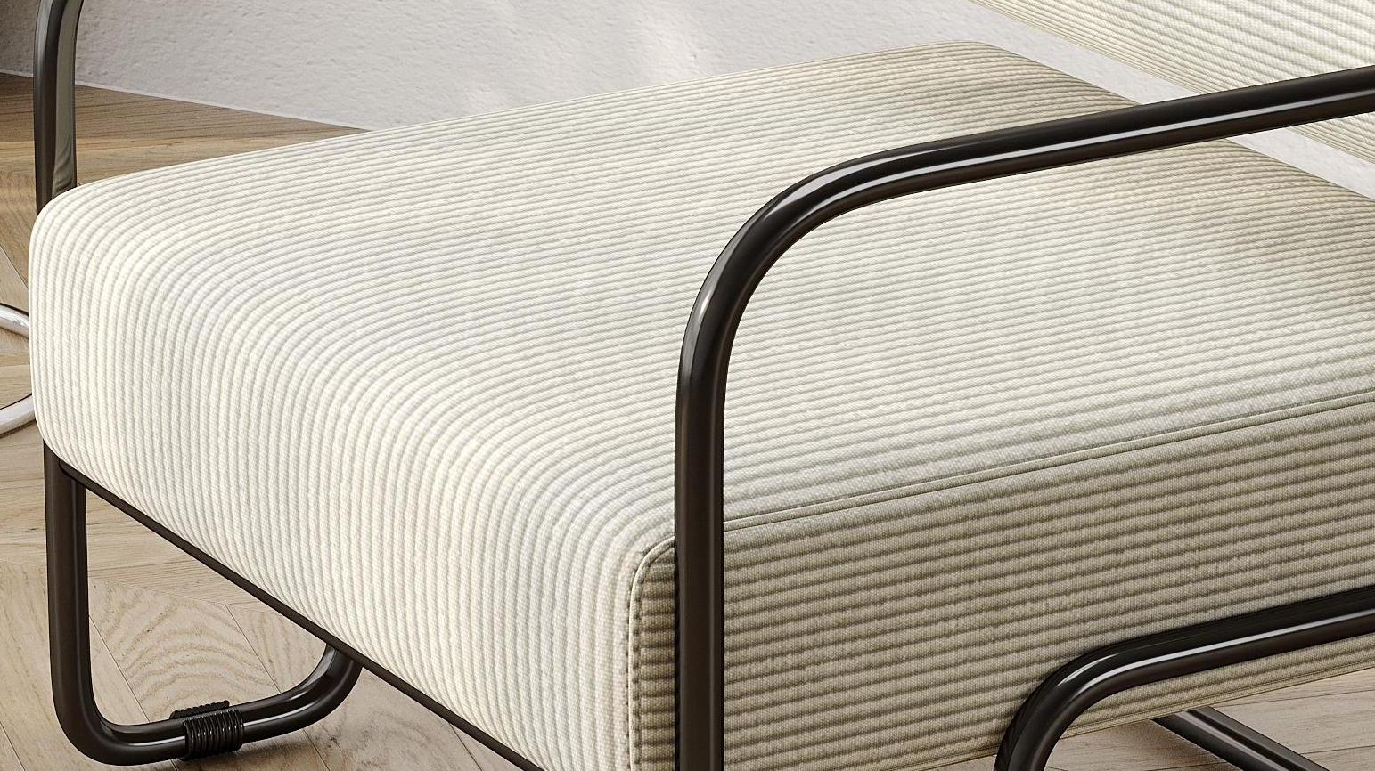 Living room iron sofa chair, lazy individual chair, balcony leisure chair (Color: Beige) - Grand Goldman Shop