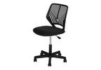Office Chair, Adjustable Height, Swivel, Ergonomic, Computer Desk, Work, Juvenile, Black Mesh, Black Metal, Contemporary, Mod