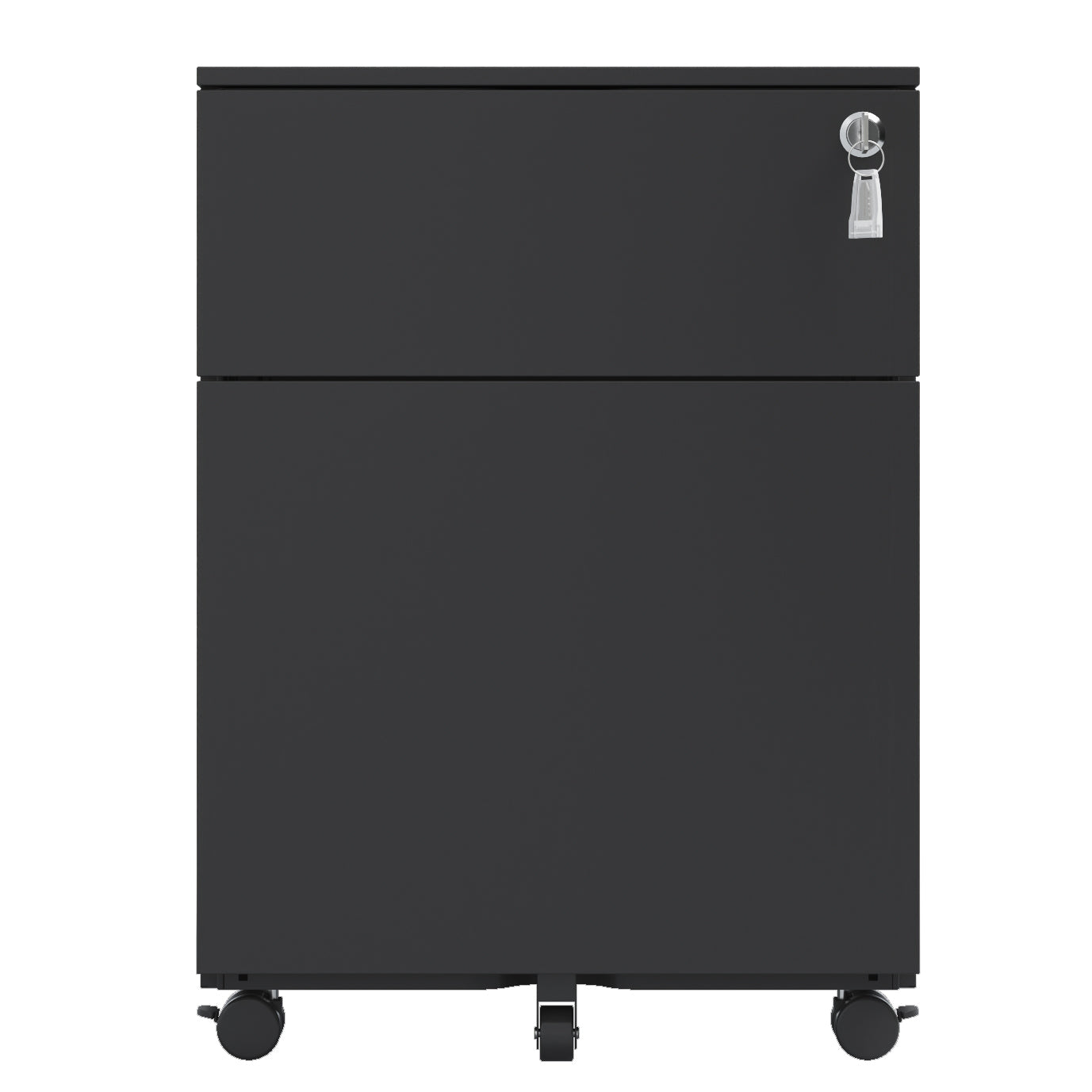 YOSEZON   2 Drawer Mobile File Cabinet with Lock Steel File Cabinet for Legal/Letter/A4/F4 Size, Fully Assembled except for W