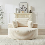 55'L Corduroy Sponge single sofa,No Assembly Required,Fluffy Modern Sleeper Chair for Living room, Bedroom, Lounge and Projection Room(Not a swivel chair.) - Grand Goldman Shop