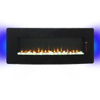 48 inch Curved Front Wall Mounted Electric Fireplace with remote and multi color flame & emberbed - Grand Goldman Shop