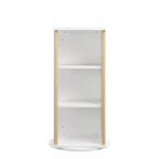 360° Rotating Kids Bookshelf with Chalkboard, 3-Tier Wood Floor Revolving Bookcase & Toy Storage Organizer, Picture Book Disp