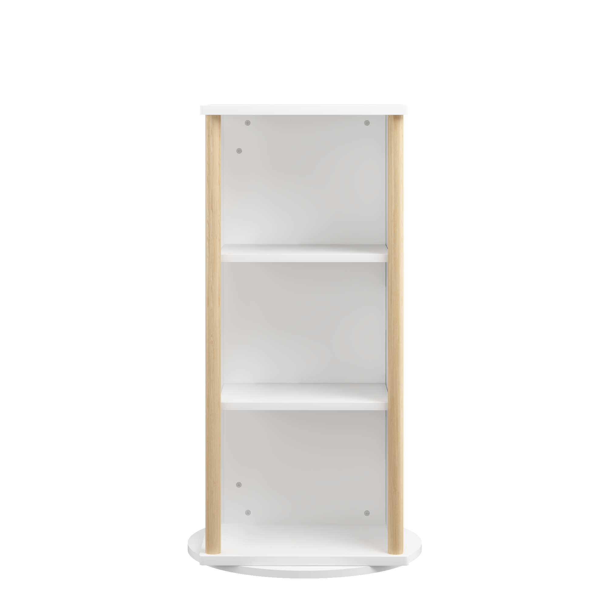360° Rotating Kids Bookshelf with Chalkboard, 3-Tier Wood Floor Revolving Bookcase & Toy Storage Organizer, Picture Book Disp