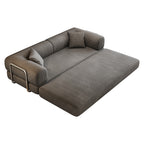 78.8' Compression Sofa,Convertible Floor Sofa Bed-with Pillow Back Support Armrest,Comfy Futon Couch Sleeper Bed,Loveseats Boneless Modular Sectional Sofa,Corduroy fabric,for Living Room,Bedroom,Grey - Grand Goldman Shop