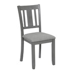 6PCs Kitchen Dining Set, Rectangular Wooden Dining Table with 4 Upholstered Chairs and a Bench, Dining Table Set for 6 People, Living Room, Home Bar and Kitchen, Gray - Grand Goldman Shop