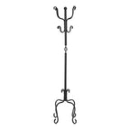 Coat Rack, Hall Tree, Free Standing, 8 Hooks, Entryway, 74'h, Bedroom, Black Metal, Transitional - Grand Goldman Shop