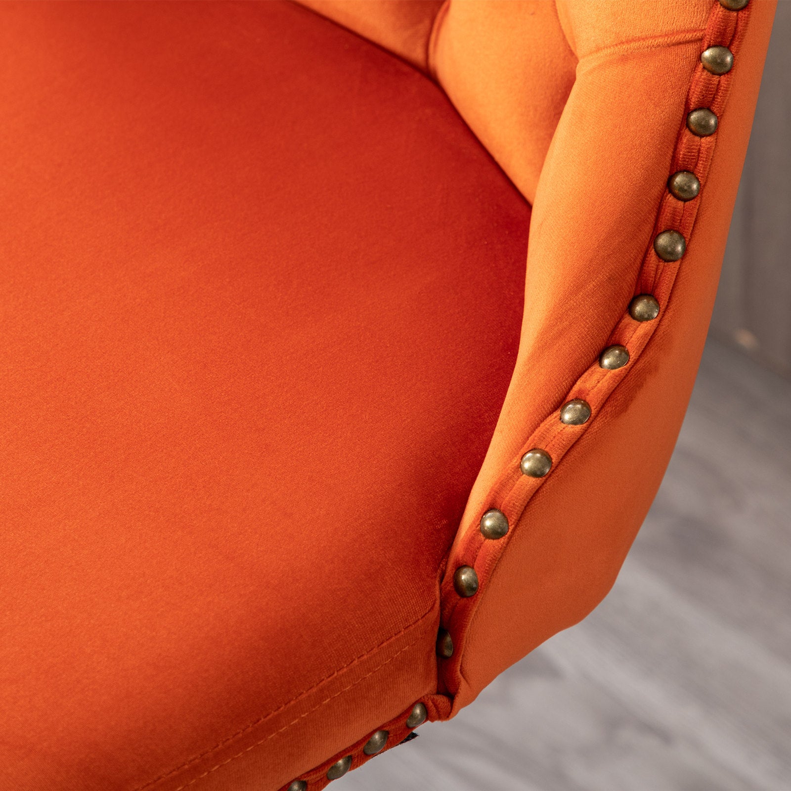 A&A Furniture,Swivel Velvet Barstools Adjusatble Seat Height from 25-33 Inch,17.7inch base, Modern Upholstered Bar Stools with Backs Comfortable Tufted for Home Pub and Kitchen Island,Orange,Set of 2 - Grand Goldman Shop