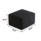 Sofa ottoman ,No Assembly Required,Black(Plush Corduroy Fabric) - Grand Goldman Shop