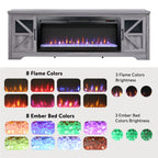 75' Fireplace TV Stand for TVs up to 80',with 44' Electric Fireplace - Grand Goldman Shop
