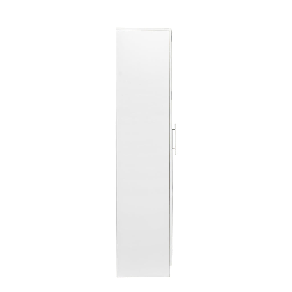 Stackable Wall Mounted Storage Cabinet, 15.75' D x 15.75' W x 70.87' H, White - Grand Goldman Shop