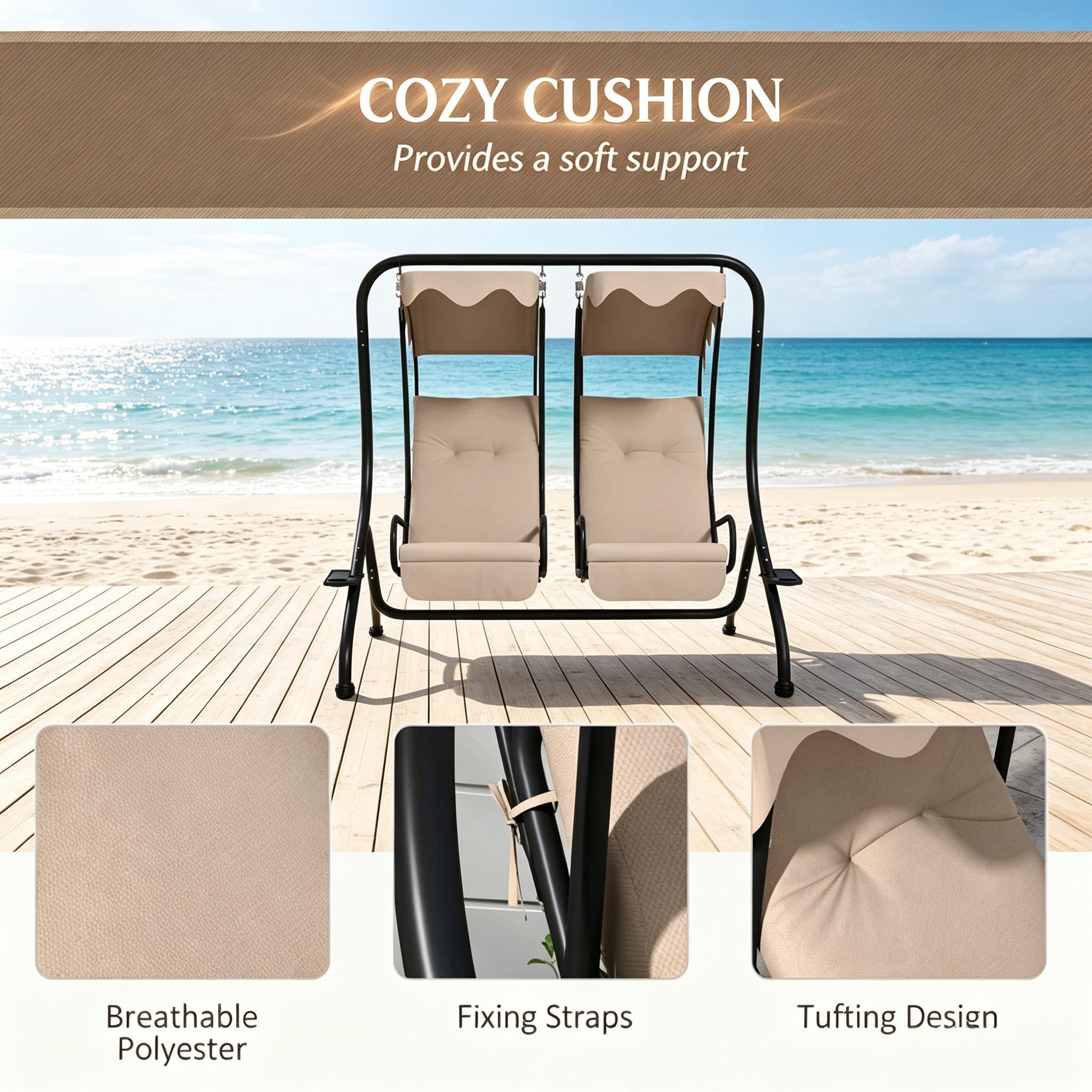 Garden Swing Chair,Outdoor Swing Chair,Two-Person Porch Swing Chair - Grand Goldman Shop