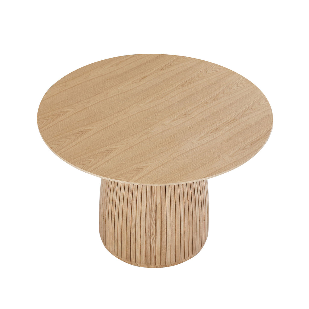 Round Dining Table Modern Wood Kitchen Table 47.24' Circular Tabletop for Leisure Coffee Table OAK. - Grand Goldman Shop