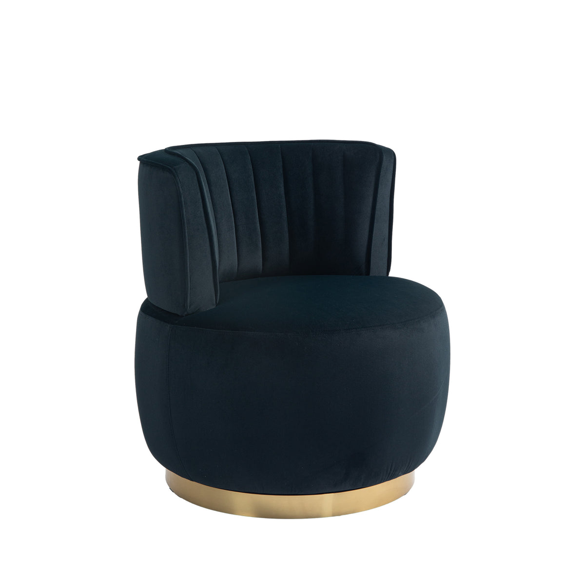 COOLMORE Swivel Barrel Chair, 360 Degree Round Armchair with Fluffy Velvet Upholstery for Living Room, Bedroom, Office - Grand Goldman Shop