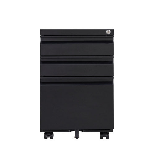3-Drawer Mobile File Cabinet with Lock, 5 Wheels (2 Brakes + Anti-Tip),Cold Rolled Steel Fully Assembled Metal Filing Cabinet