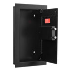 Wall Safe, 3-Tier Hidden Wall Mounted Safe with Password & Key, Q235 Cold-Rolled Steel In-Wall Box with LED Lighting, 2 Adjus
