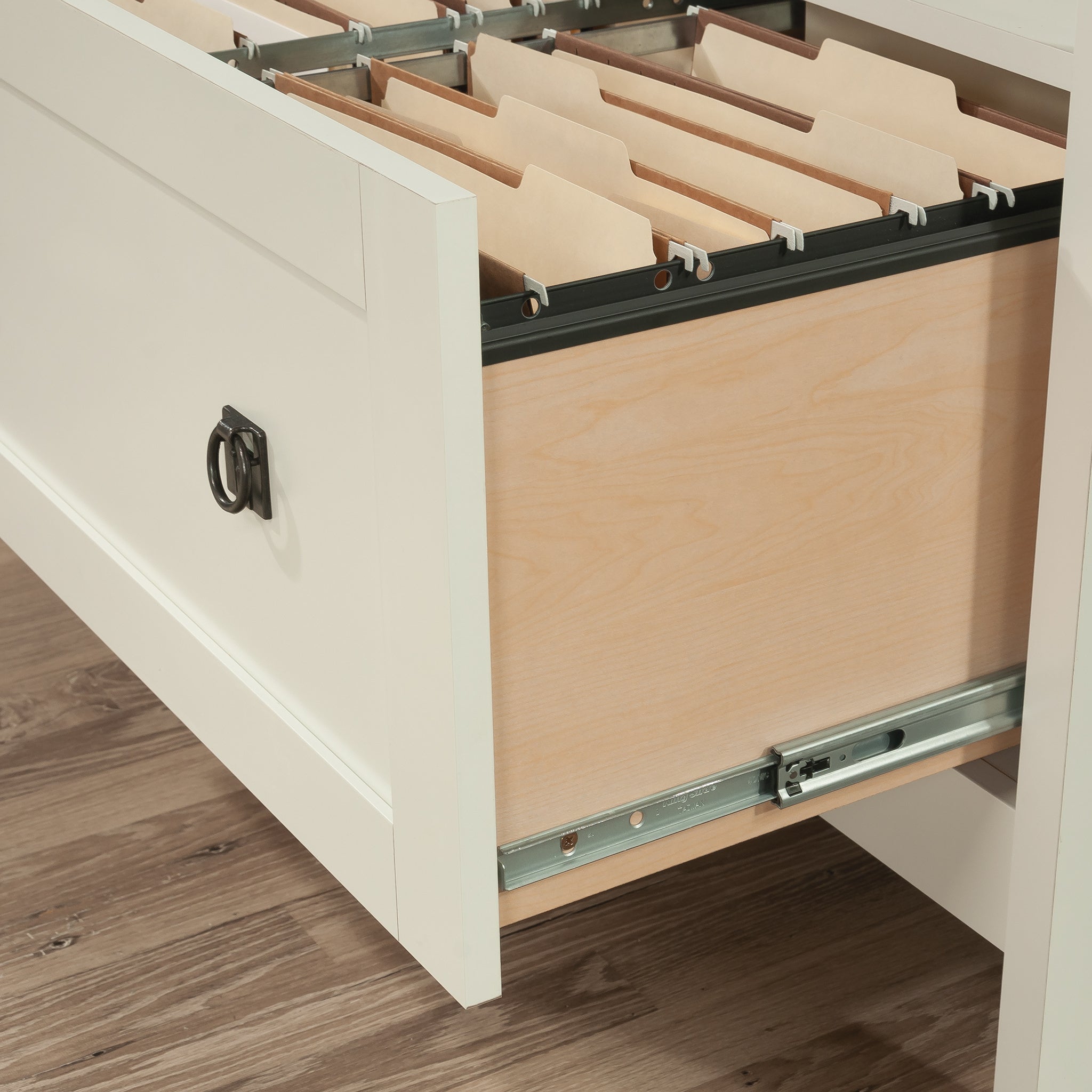 Lateral File with Large Drawer, White finish | Premium Home Decor - Grand Goldman