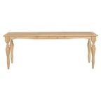 TOPMAX Vintage Traditional 82.7inch Extendable Dining Table with 23.6inch Removable Leaf, Natural - Grand Goldman Shop