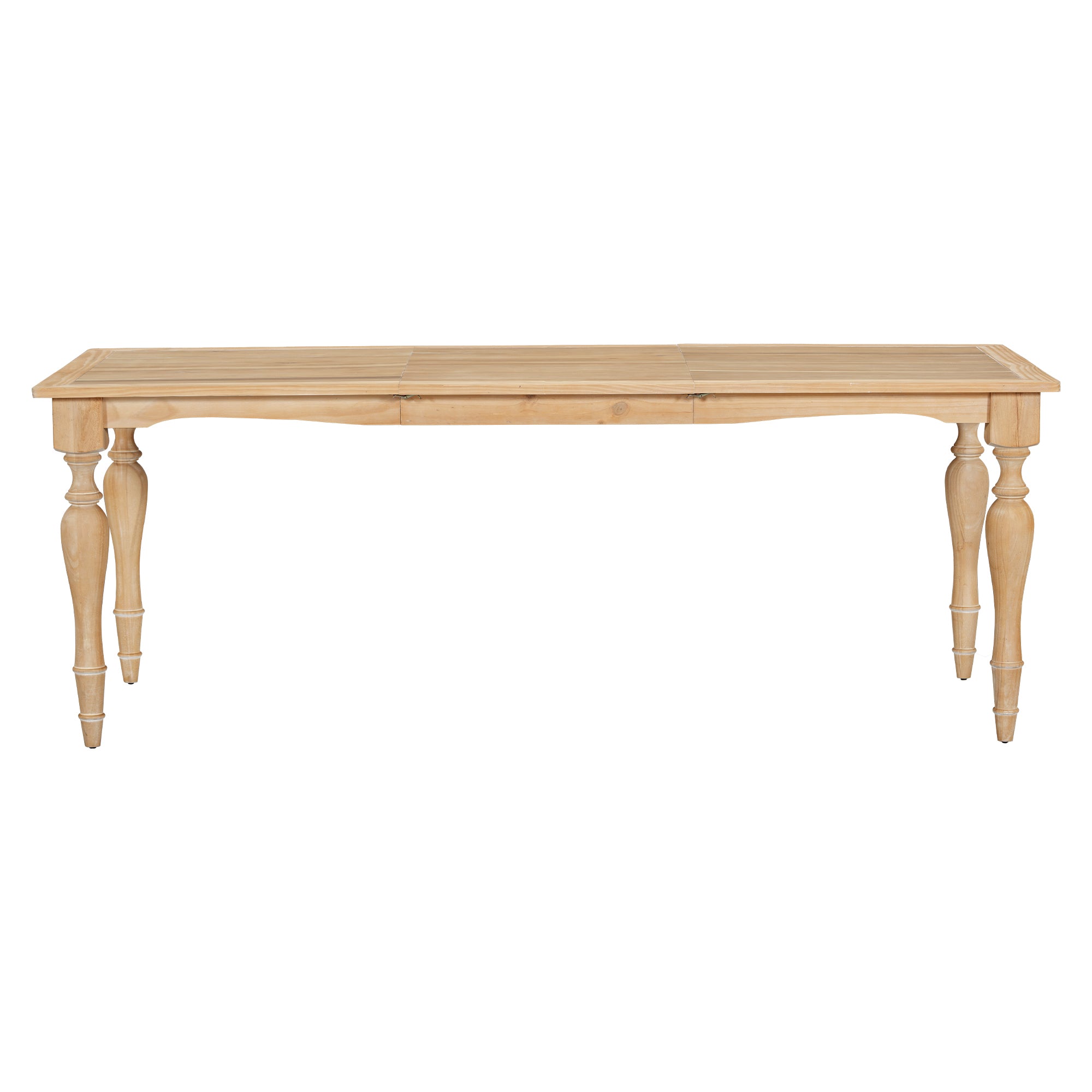 TOPMAX Vintage Traditional 82.7inch Extendable Dining Table with 23.6inch Removable Leaf, Natural - Grand Goldman Shop