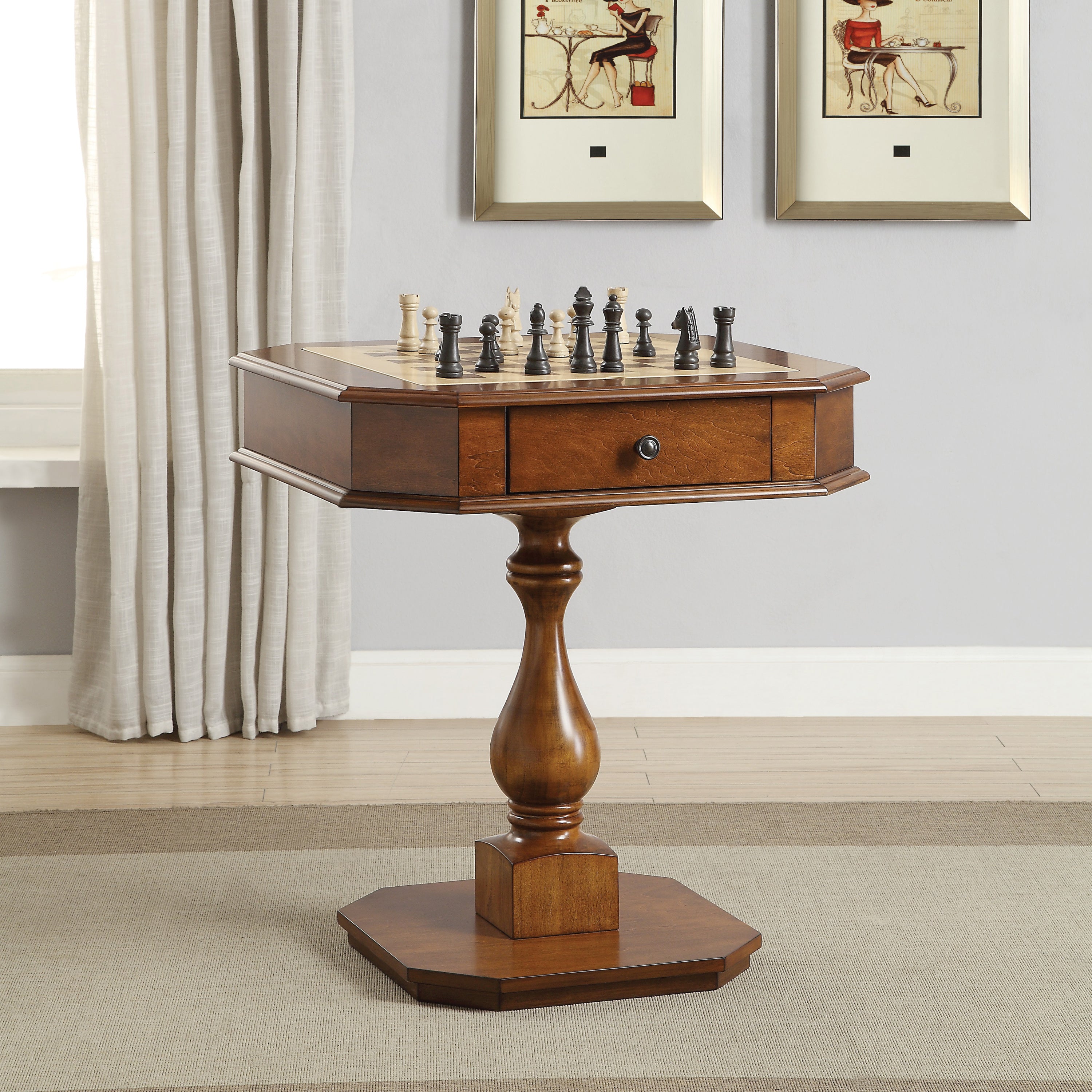 Bishop Cherry Finish Game Table (Reversible Game Board) | Premium Home Decor - Grand Goldman