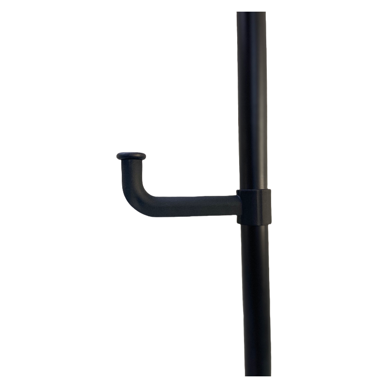 New style with trays Adjustable Laundry Pole Clothes Drying Rack Coat Hanger DIY Floor to Ceiling Tension Rod Storage Organizer for Indoor, Balcony - Black - Grand Goldman Shop