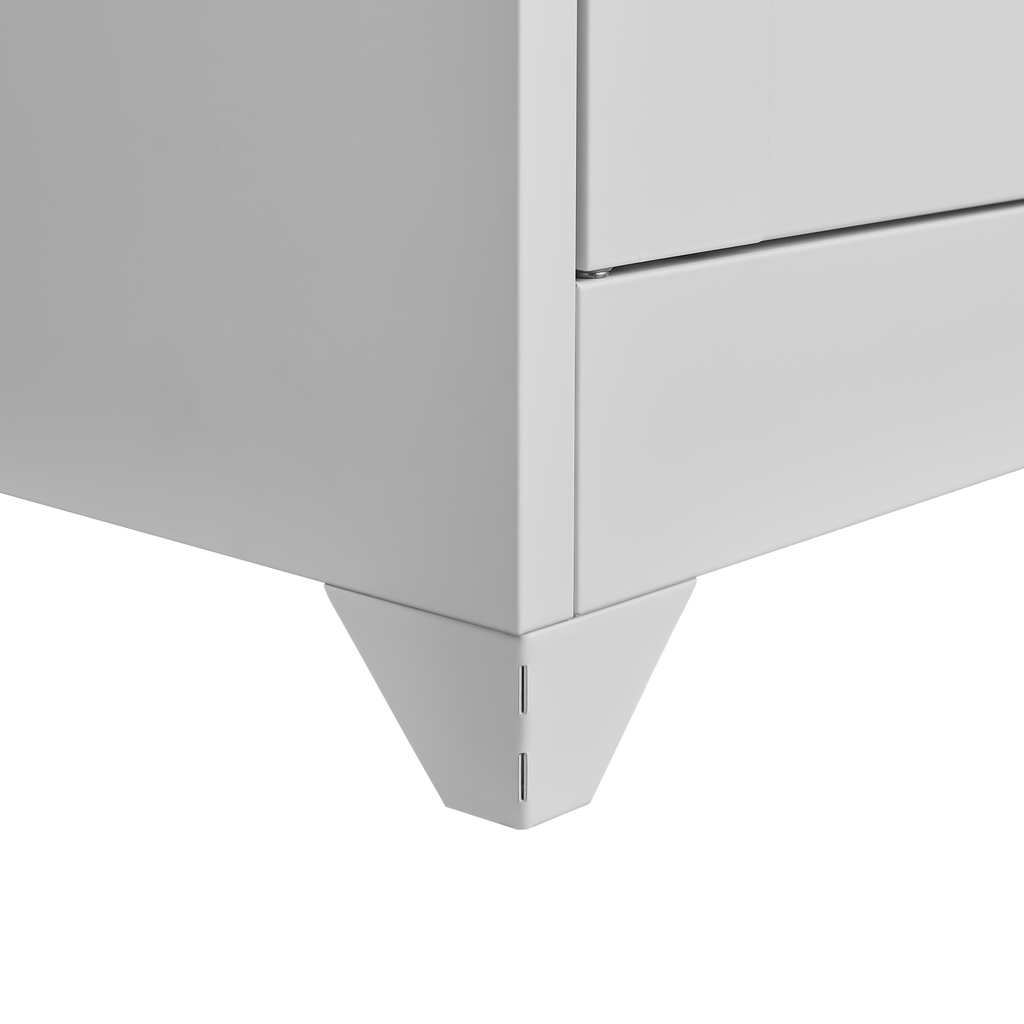 Metal Broom Closet, Garage Storage Cabinet, Tool Chest Bathroom Cabinet with Locking Doors and Wheels, Tall Utility Cabinet w